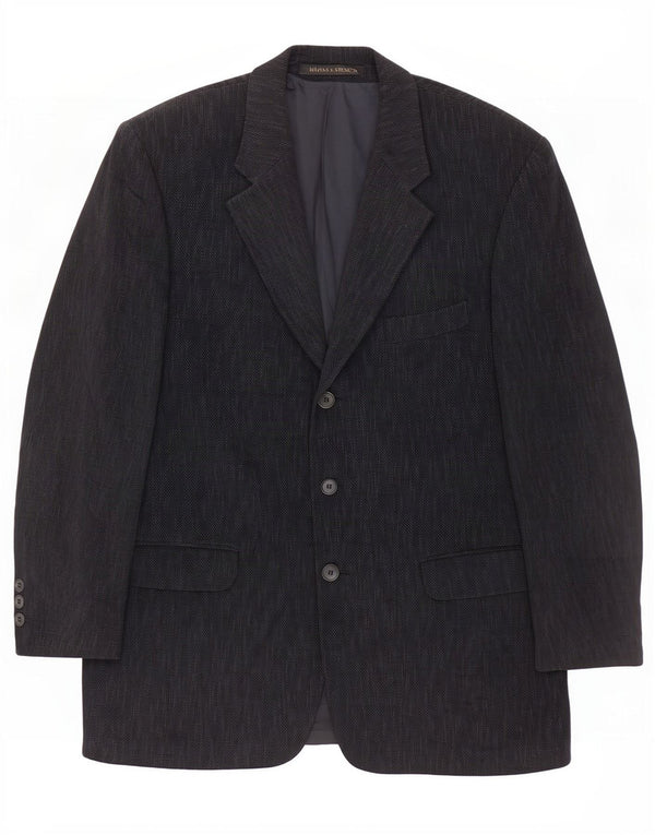 Marks & Spencer Mens St. Michael Blazer Jacket UK 42 Large Black Flecked