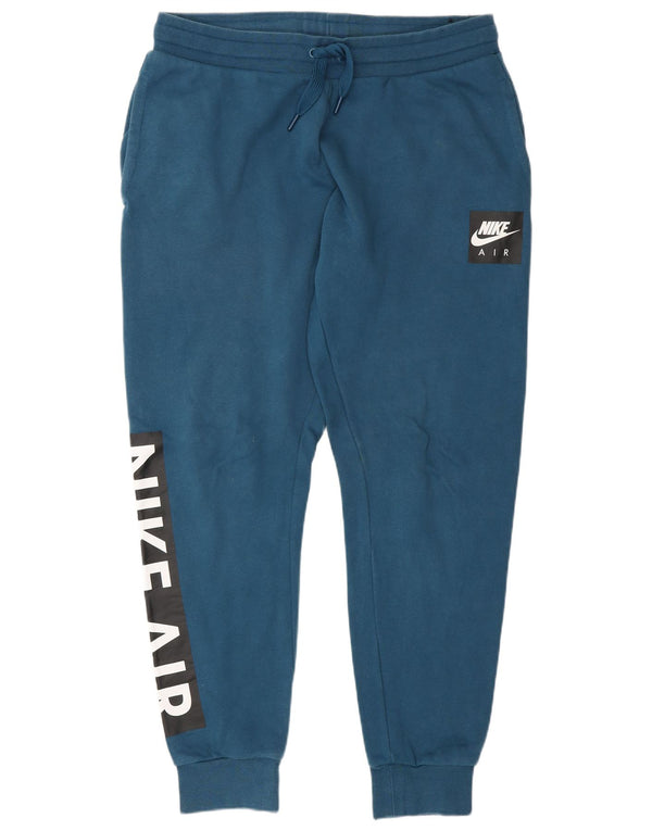 Pantaloni da tuta Nike Air Graphic da uomo, pantaloni da jogging, grandi, in cotone blu