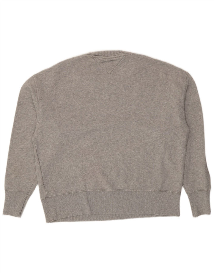 Felpa da uomo Tommy Hilfiger Maglione grande cotone chiazzato grigio