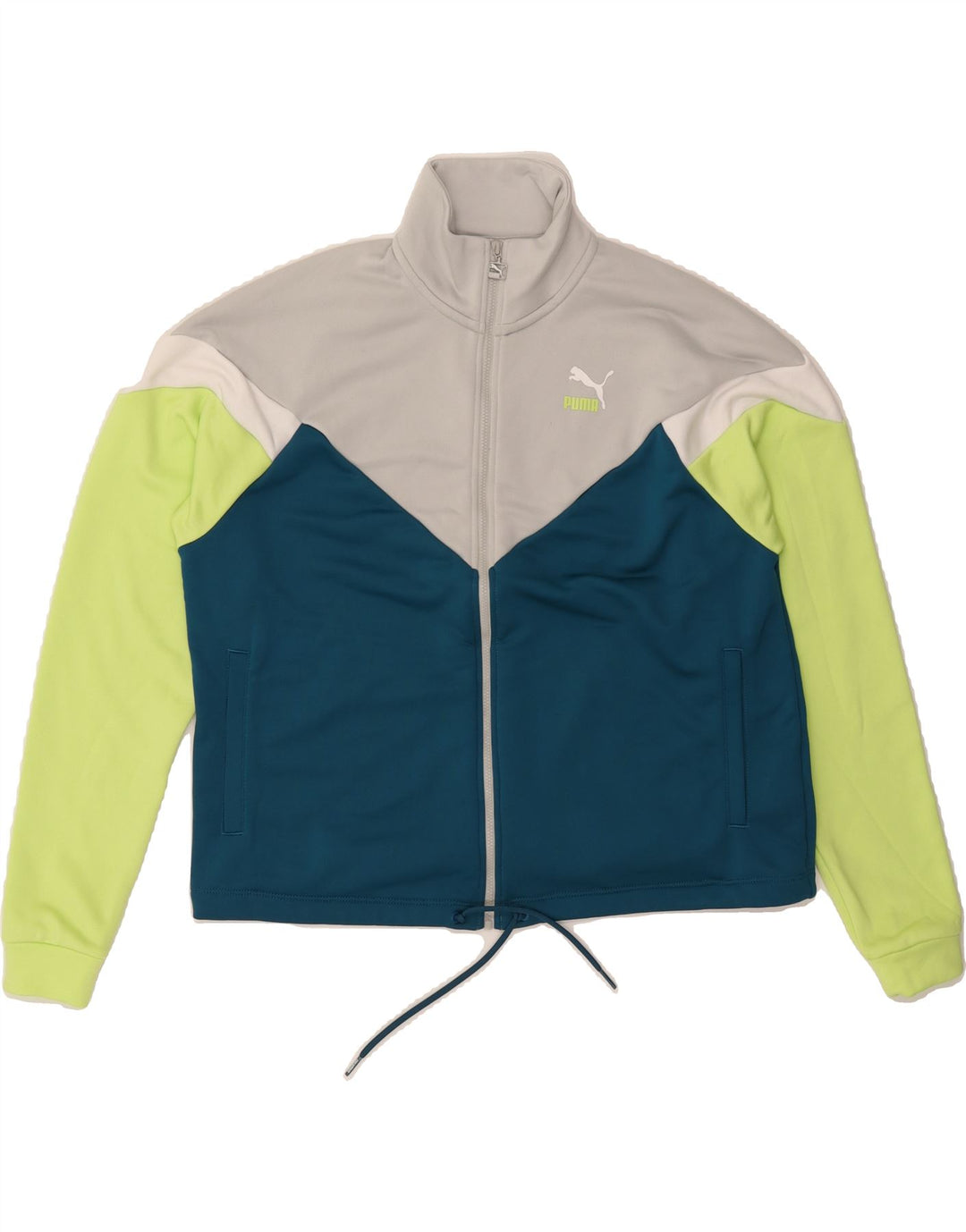 PUMA Womens Tracksuit Top Jacket UK 14 Medium Multicoloured Colourblock Vintage Puma and Second-Hand Puma from Messina Hembry 