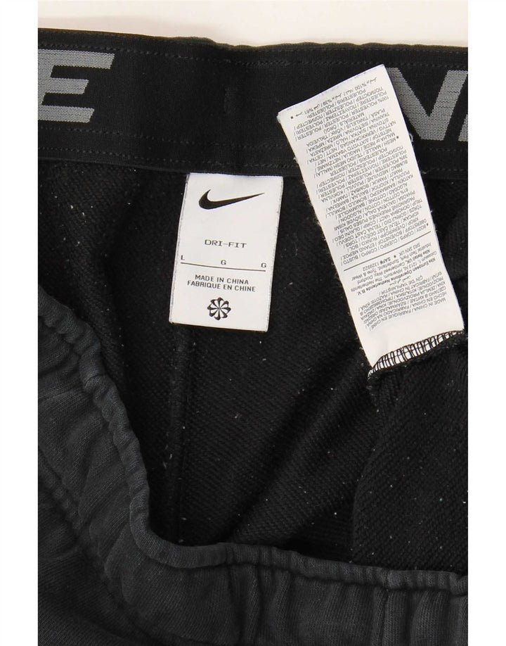 Pantaloncini sportivi Nike Dri Fit da uomo di grandi dimensioni in cotone nero