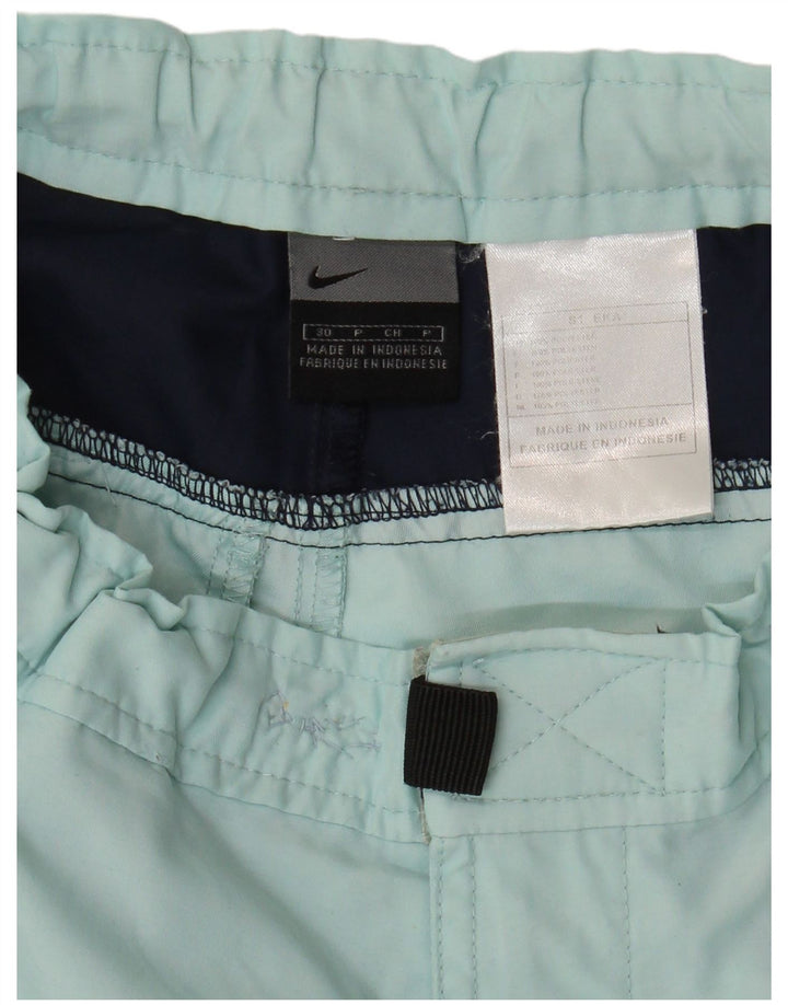 Pantaloncini da bagno da uomo Nike Small turchese color block in poliestere