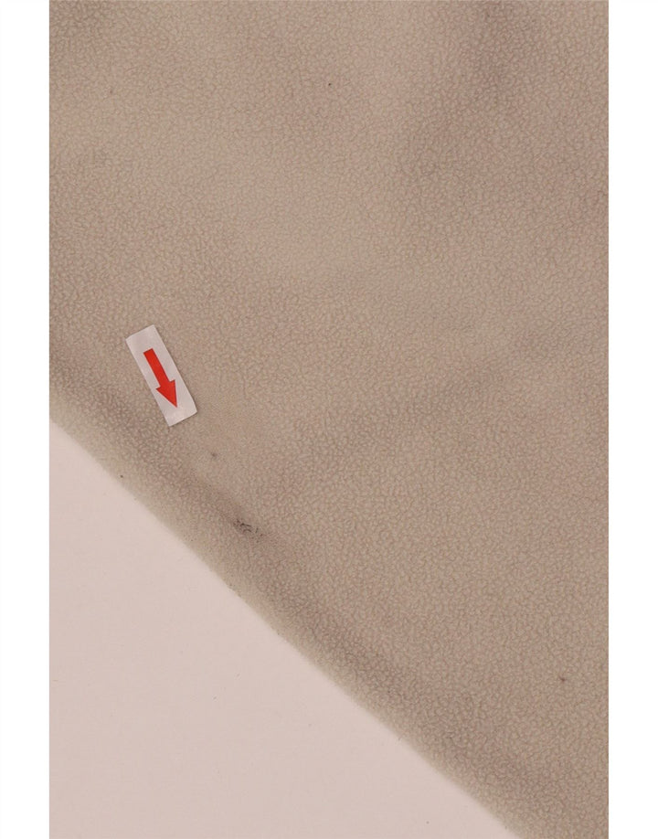 Maglione in pile Kappa da uomo con zip e collo, grande, in poliestere beige