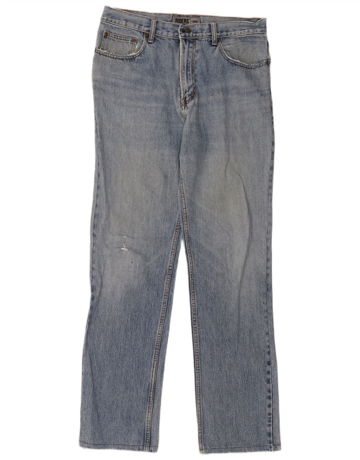 Jeans dritti invecchiati Lee Riders da uomo W34 L33 in cotone blu