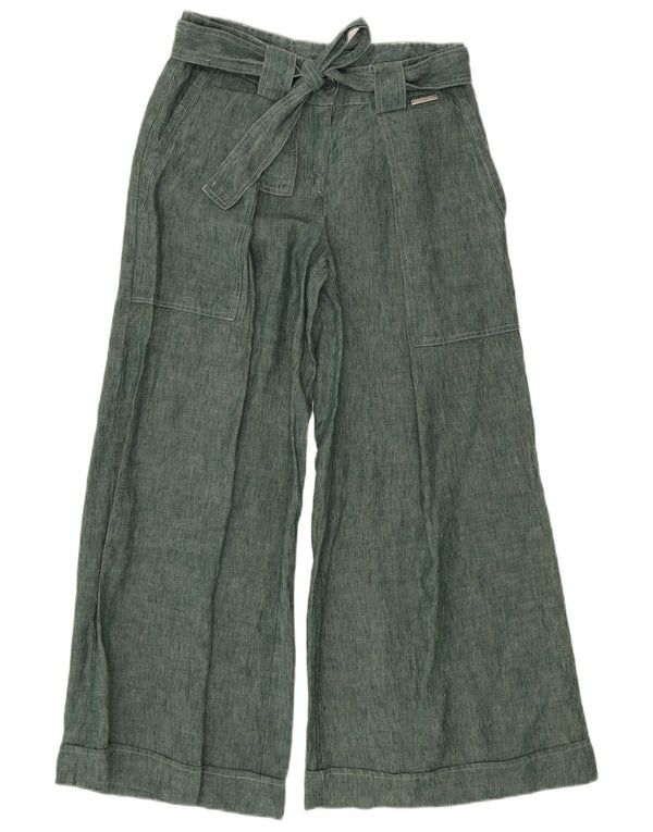 Pantaloni casual a gamba larga da donna Liu Jo W28 L28 Verdi