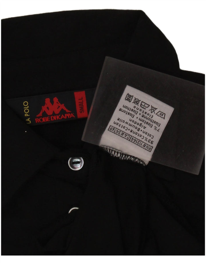 Polo da donna KAPPA UK 8 piccola in cotone nero