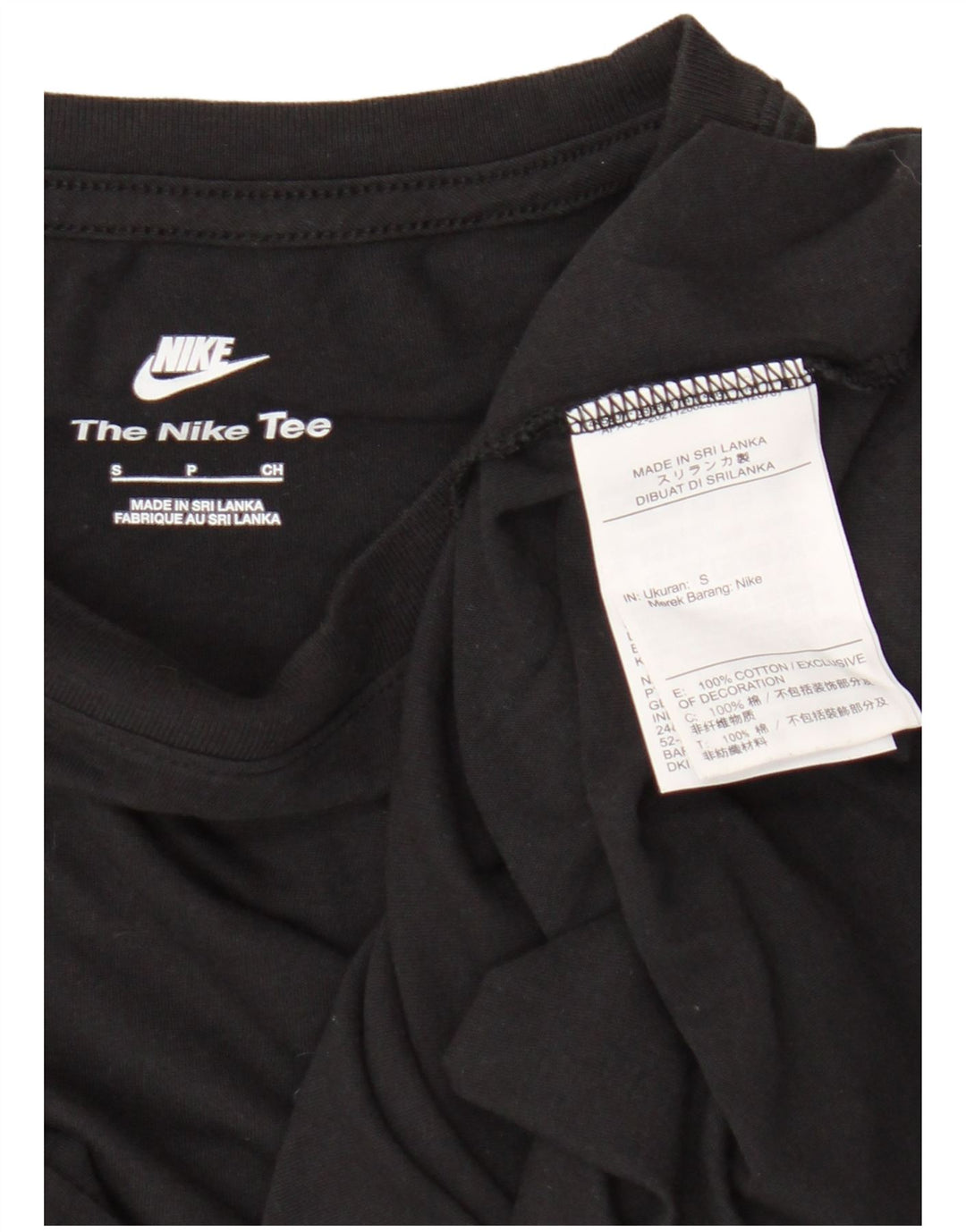 T-shirt Nike da uomo Top Small in cotone nero
