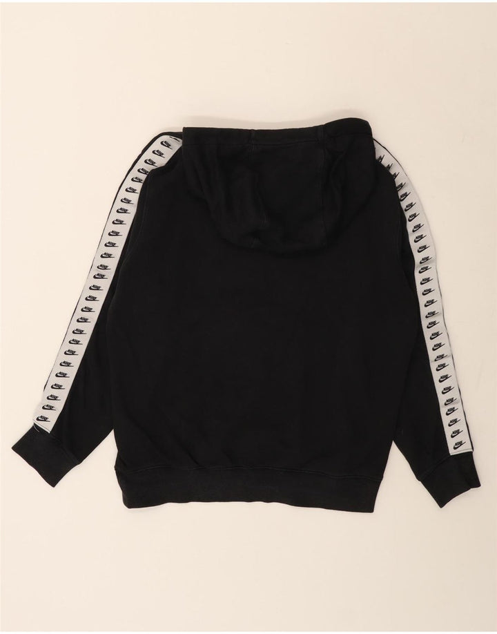 NIKE Felpa con cappuccio grafica da uomo in cotone color block medio nero