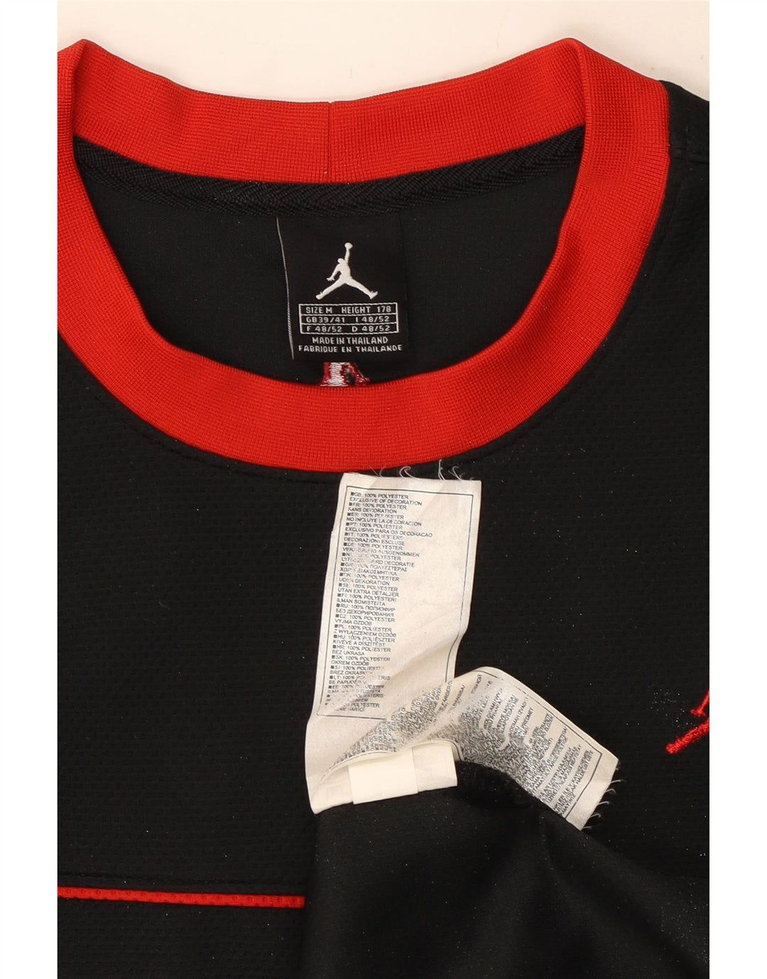 Canotta da uomo Jordan UK 39/41 Poliestere a righe nere medie