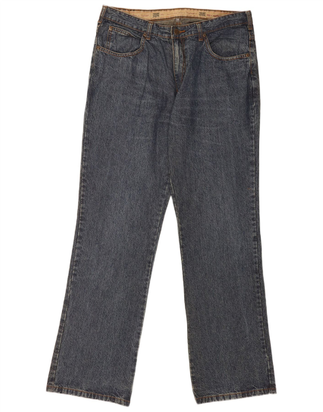 Jeans dritti da uomo Rivers W36 L33 in cotone blu