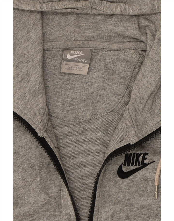 NIKE Mens Zip Hoodie Sweater Medium Grey Cotton Vintage Nike and Second-Hand Nike from Messina Hembry 