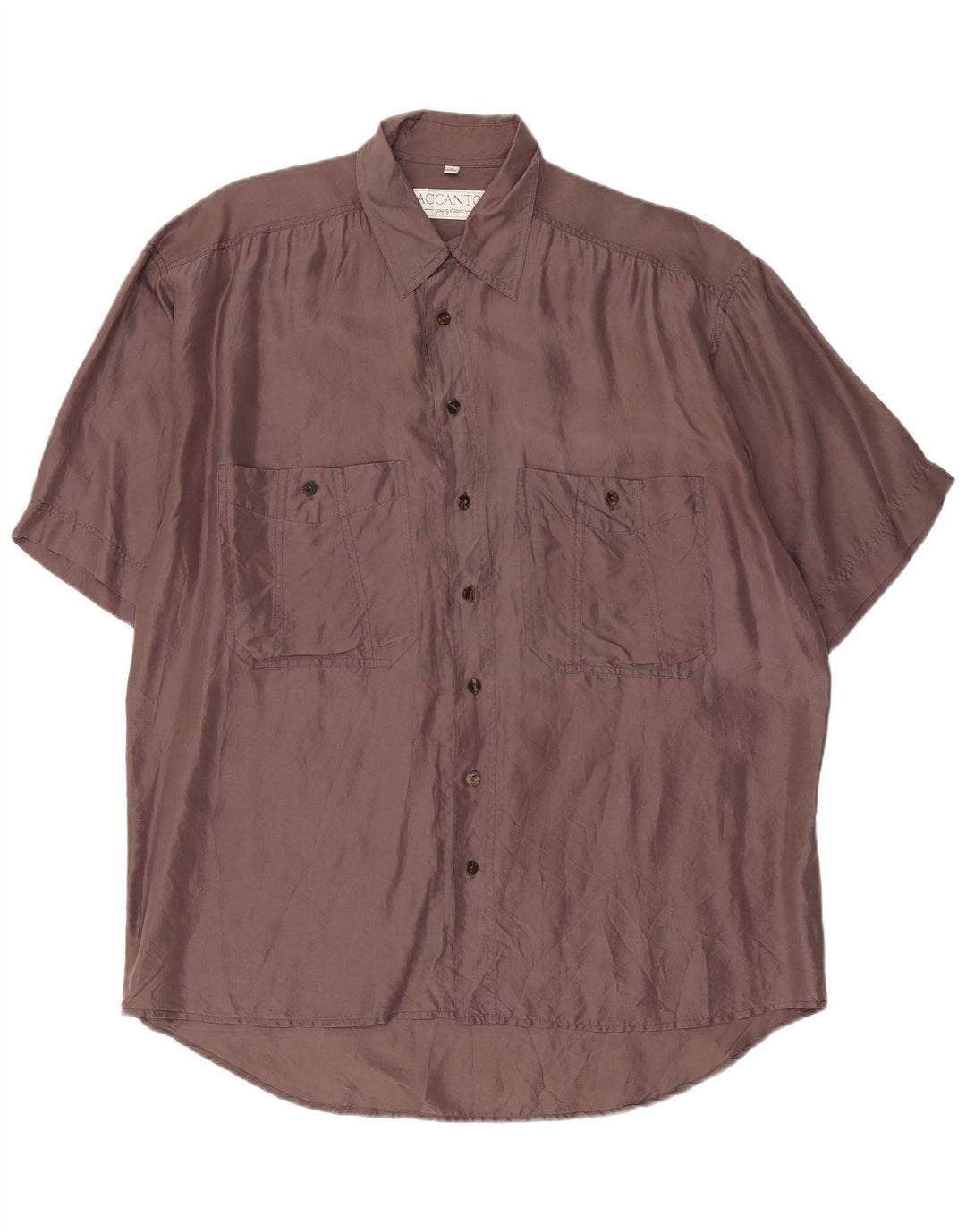 Camicia a maniche corte da uomo Accanto taglia 39/40 grigio medio