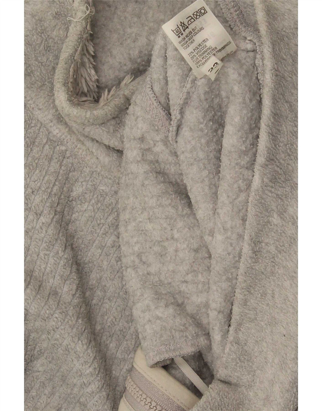 Giacca in pile da donna Marks & Spencer UK 16 grande poliestere grigio