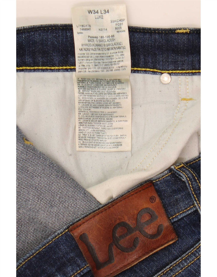 Jeans Lee Luke Slim da uomo W34 L30 in cotone blu navy