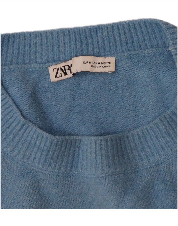 Maglione maglione girocollo da uomo Zara blu medio