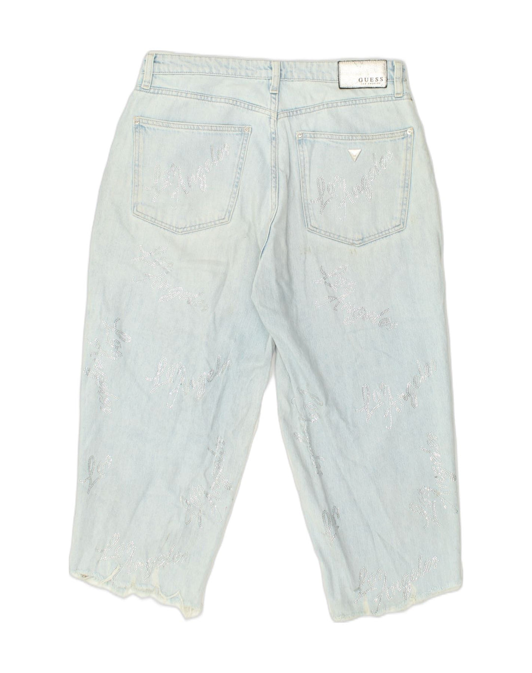 GUESS Womens Capri Jeans W32 L21 Blue Cotton | Vintage Guess | Thrift | Second-Hand Guess | Used Clothing | Messina Hembry 