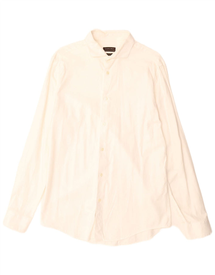 Camicia slim fit da uomo Zara grande bianca