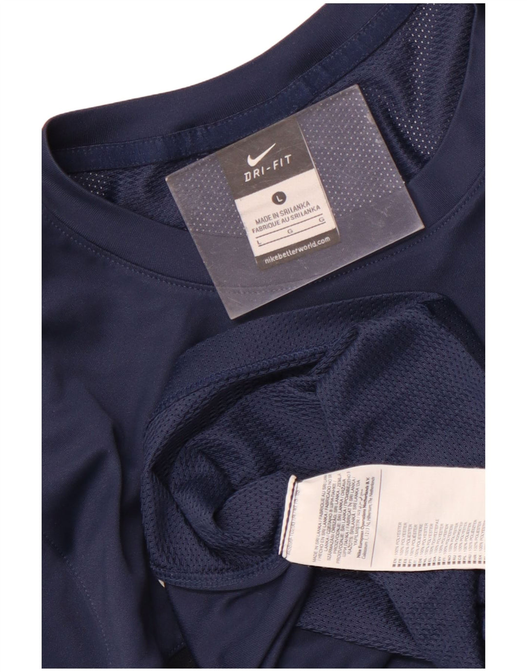 T-shirt Nike Dri Fit da uomo, taglia grande, in poliestere blu navy