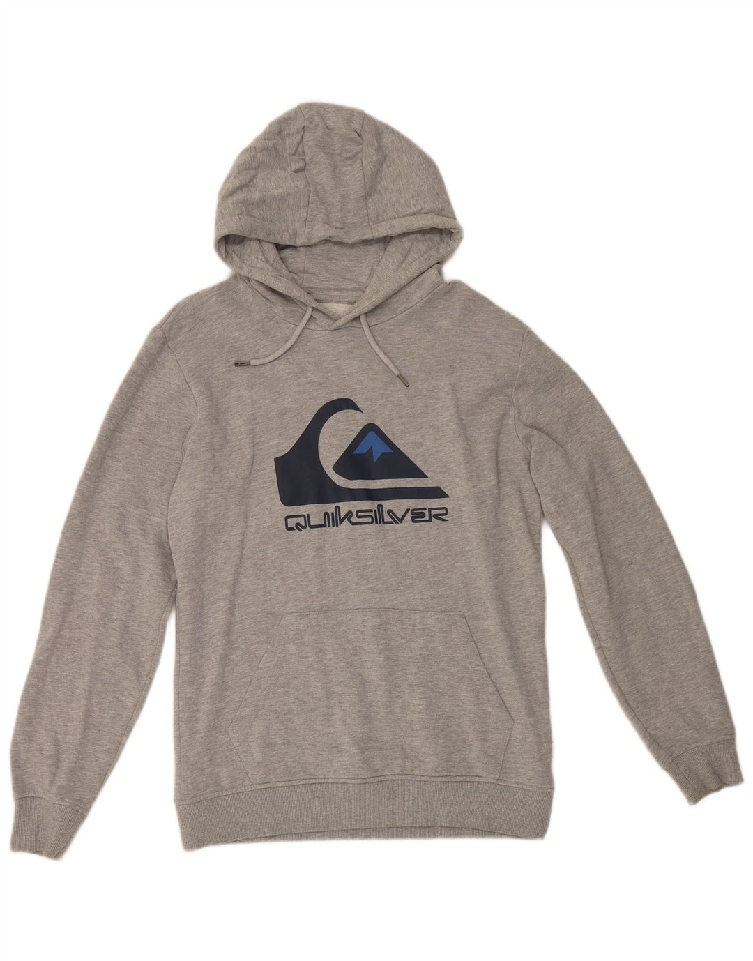 Maglione con cappuccio grafico da uomo Quiksilver in cotone chiazzato grigio medio