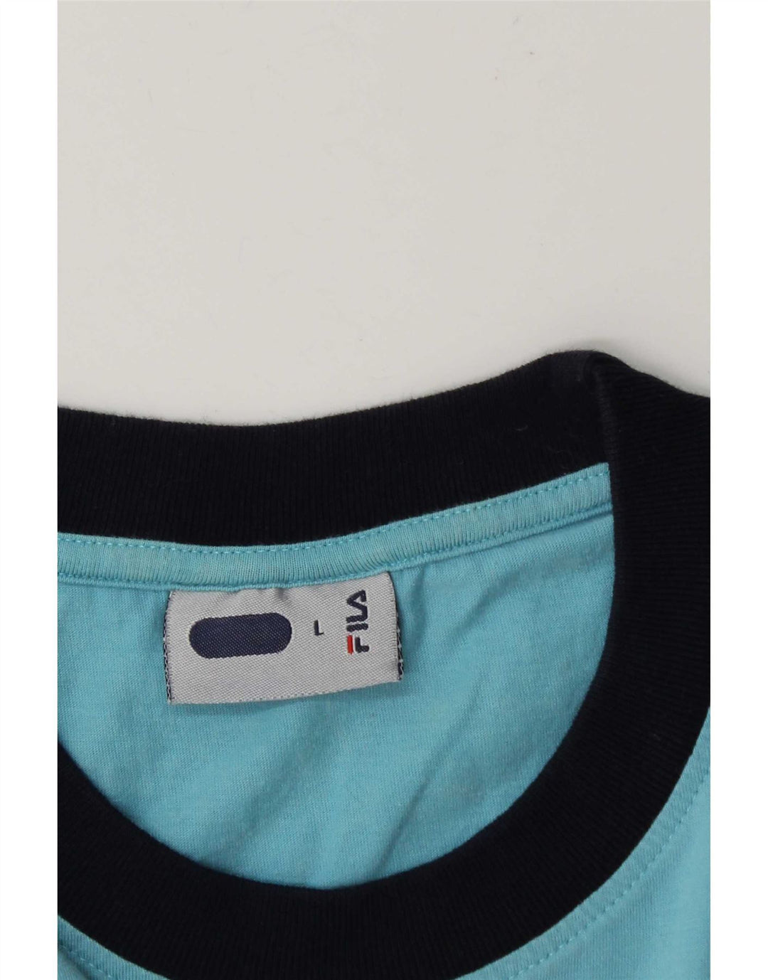 Fila Maglietta grafica da uomo a maniche lunghe grande color block blu