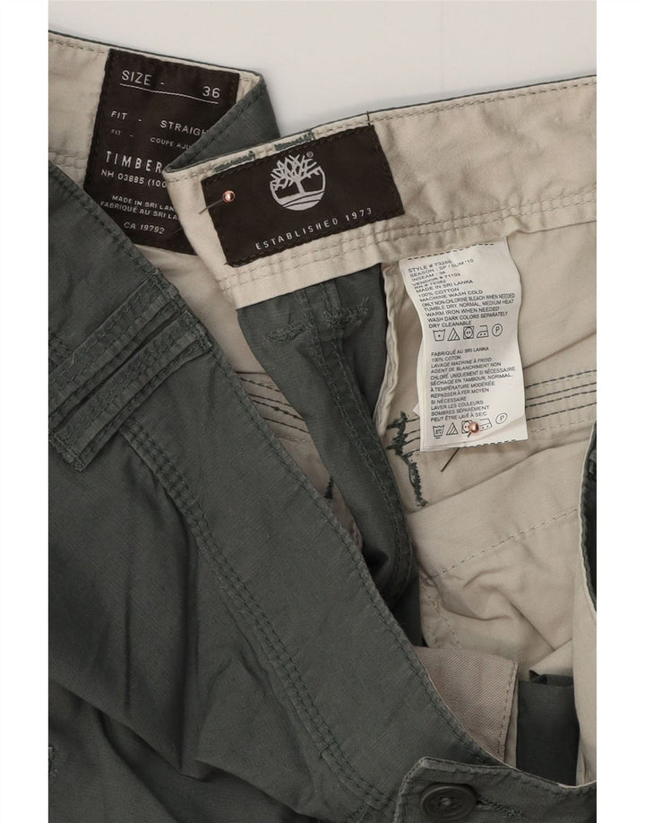 Pantaloni cargo dritti da uomo TIMBERLAND W36 L34 cotone verde