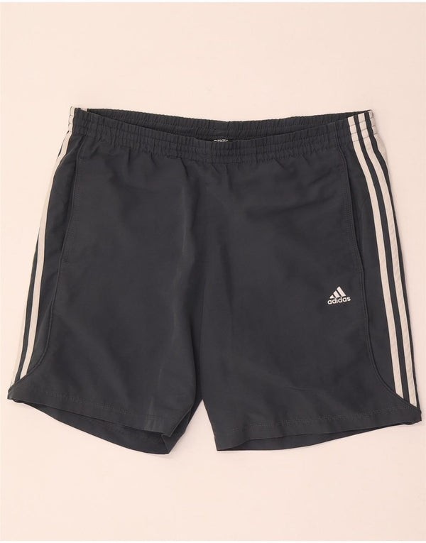 Pantaloncini sportivi Adidas Climalite da uomo in poliestere grigio medio