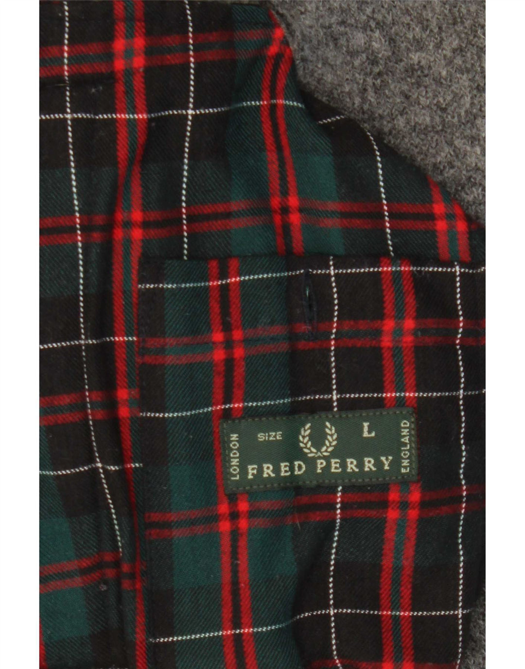 Montgomery da uomo in maglia Fred Perry UK 40 grande lana grigia