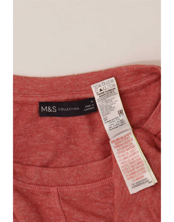 T-shirt da donna Marks & Spencer Top UK 14 viscosa rossa media