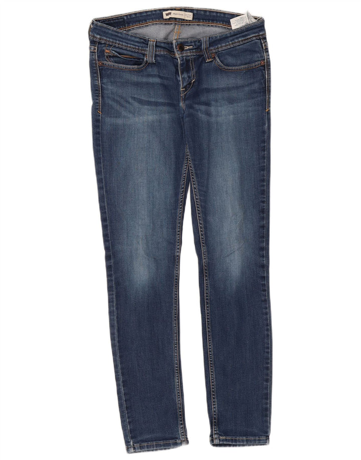 LEVI'S Jeans skinny a vita bassa con curvatura leggera da donna W29 L32 cotone blu