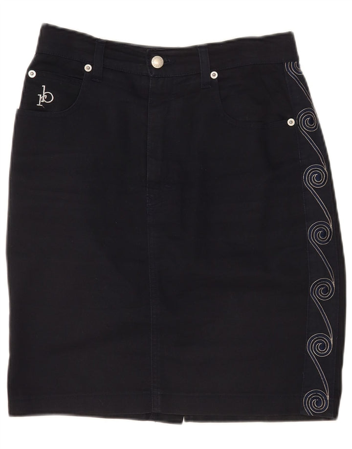Gonna a tubino da donna Roccobarocco IT 44 media W28 blu navy geometrica