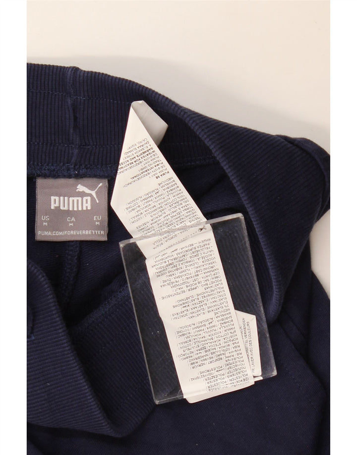 Pantaloncini sportivi con grafica PUMA da uomo, cotone medio blu navy