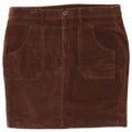 Mini gonna da donna in velluto a coste Benetton IT 44 media W32 cotone marrone