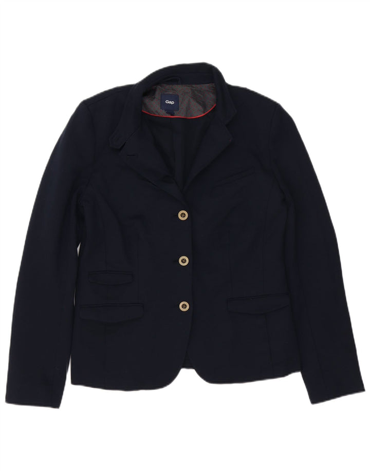 Giacca blazer a 3 bottoni da donna Gap UK 14 grande cotone blu navy