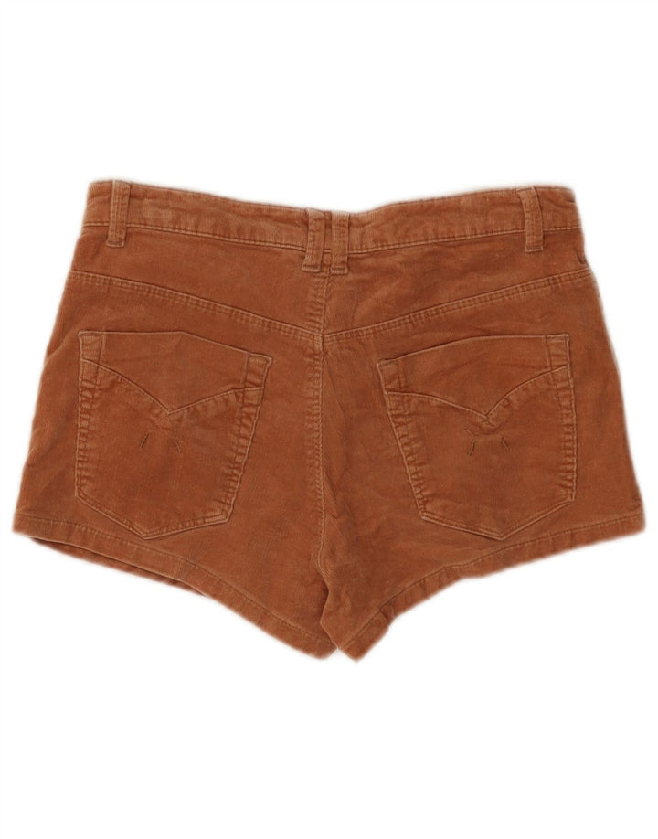 Pantaloncini di velluto a coste da donna Topshop W28 cotone beige medio