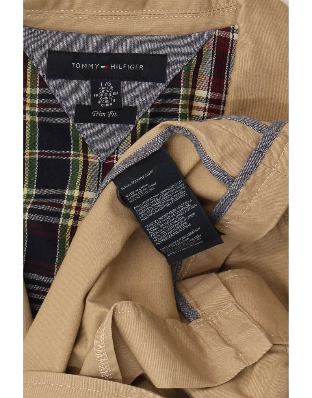 Giacca blazer a 2 bottoni da uomo Tommy Hilfiger con finitura tagliata UK 40 Large Beige