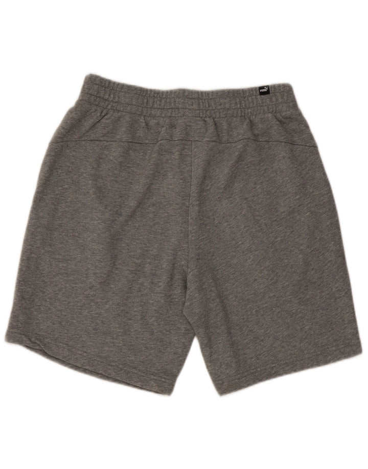 Pantaloncini sportivi grafici da uomo Puma in cotone chiazzato grigio medio