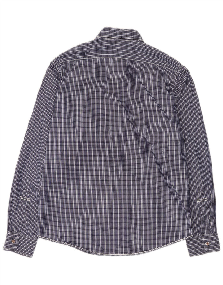 RALPH LAUREN Camicia da uomo in cotone a quadretti blu medio