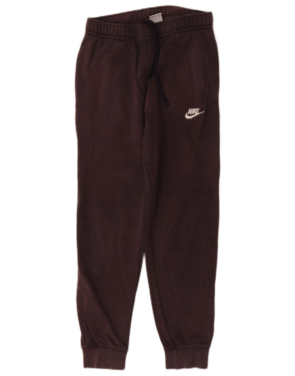 Pantaloni da tuta da donna Nike Joggers UK 10 Small Maroon Cotton Sports