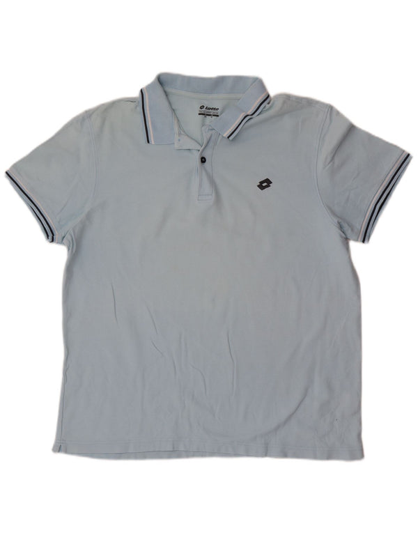 Polo da uomo Lotto XL a righe blu