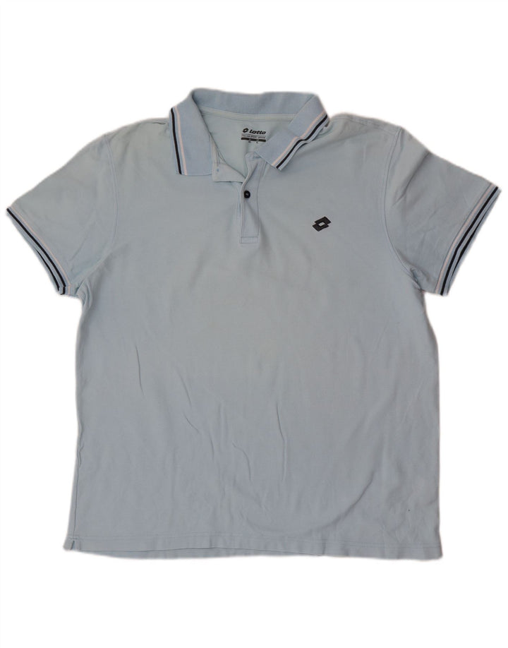 Polo da uomo Lotto XL a righe blu