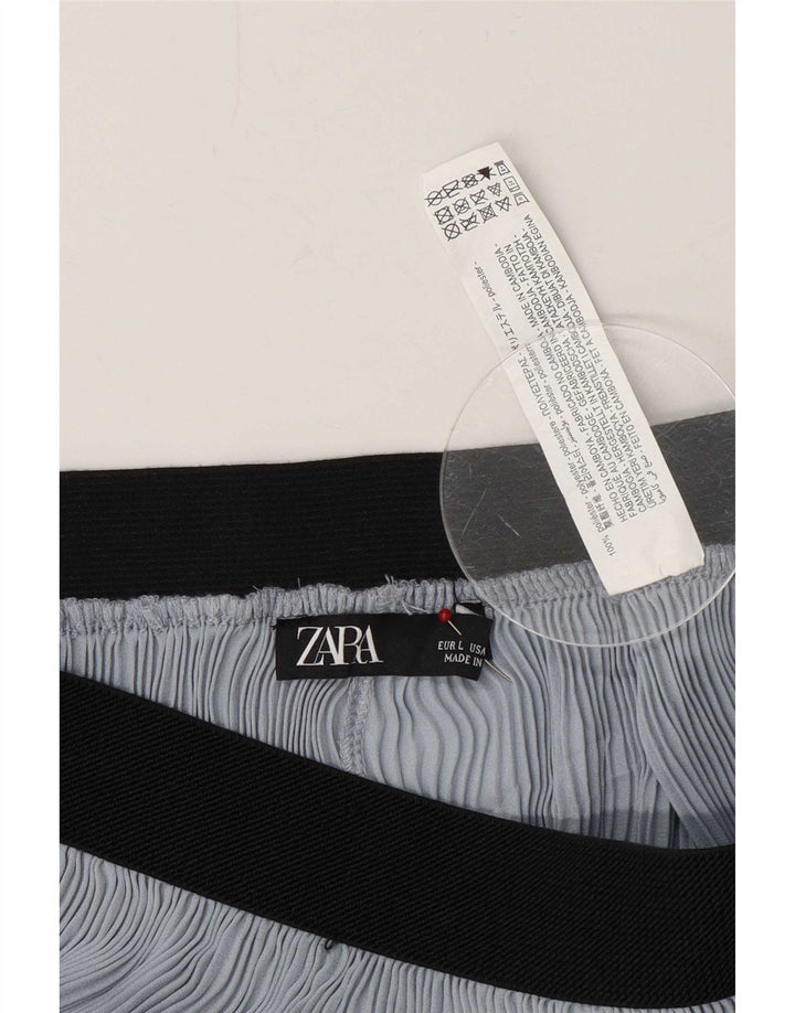 Pantaloni corti da donna Zara Large W34 L21 Blu Poliestere