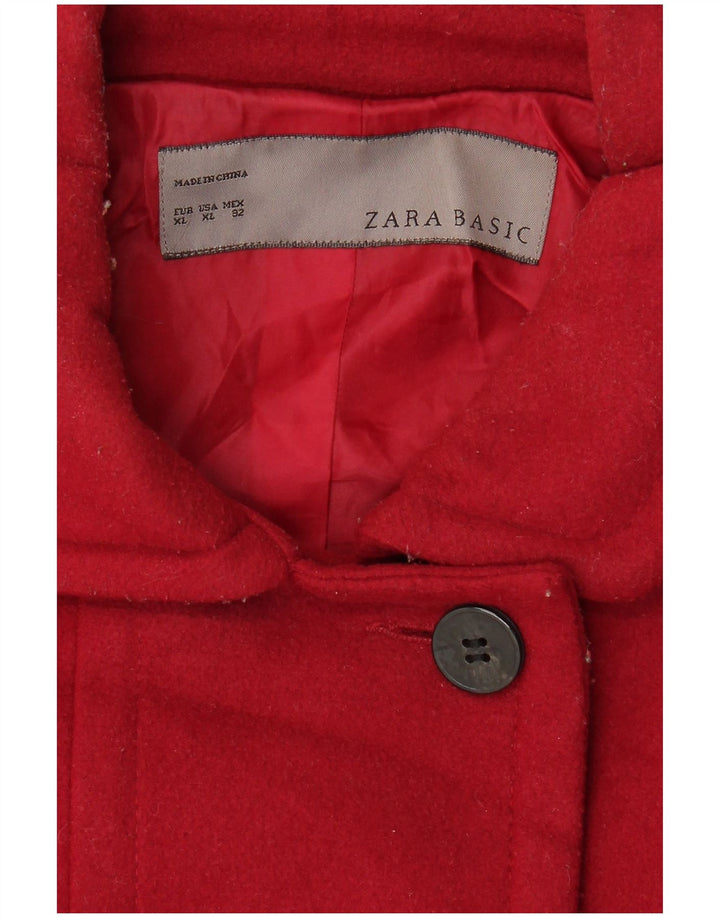 Cappotto da marinaio da donna Zara UK 18 XL rosso