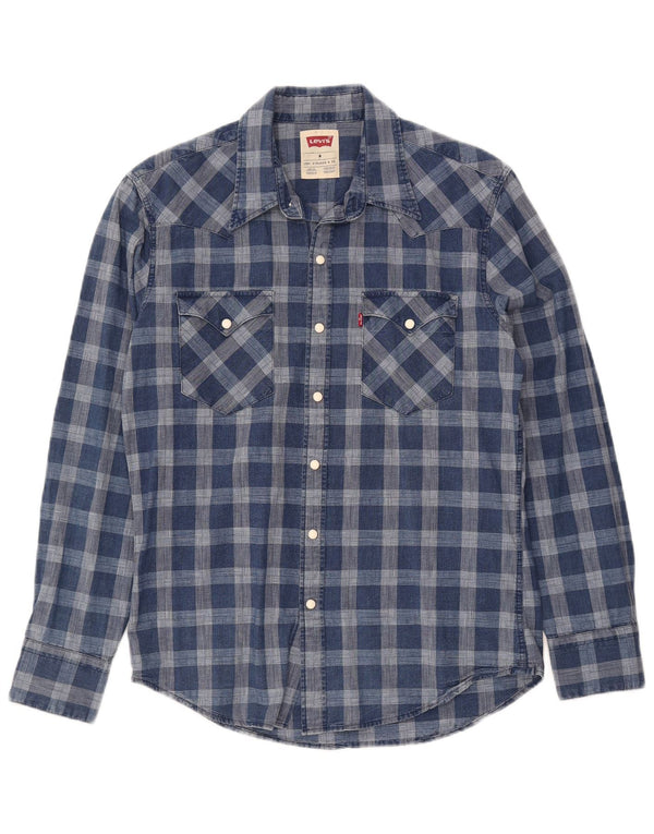 Camicia Levi's Uomo in cotone a quadri blu medio