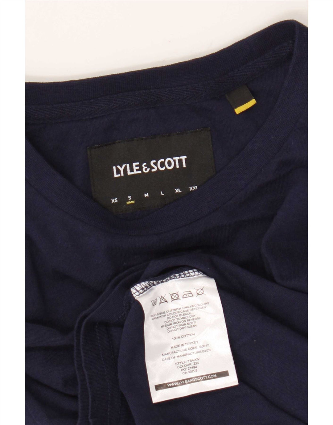 T-shirt da uomo Lyle & Scott Top piccola in cotone blu navy