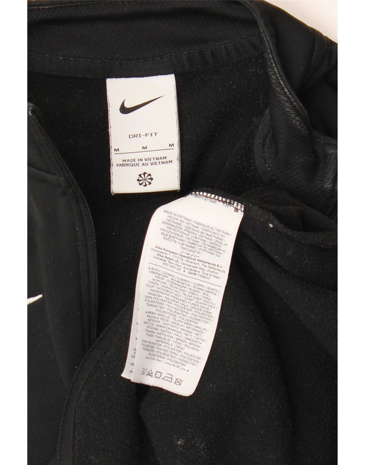 Felpa da donna Dri Fit Nike Maglione UK 14 Medium Black Colourblock