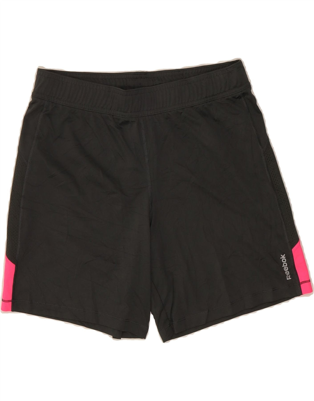 REEBOK Womens Sport Shorts UK 10 Small  Black Colourblock Polyester Vintage Reebok and Second-Hand Reebok from Messina Hembry 