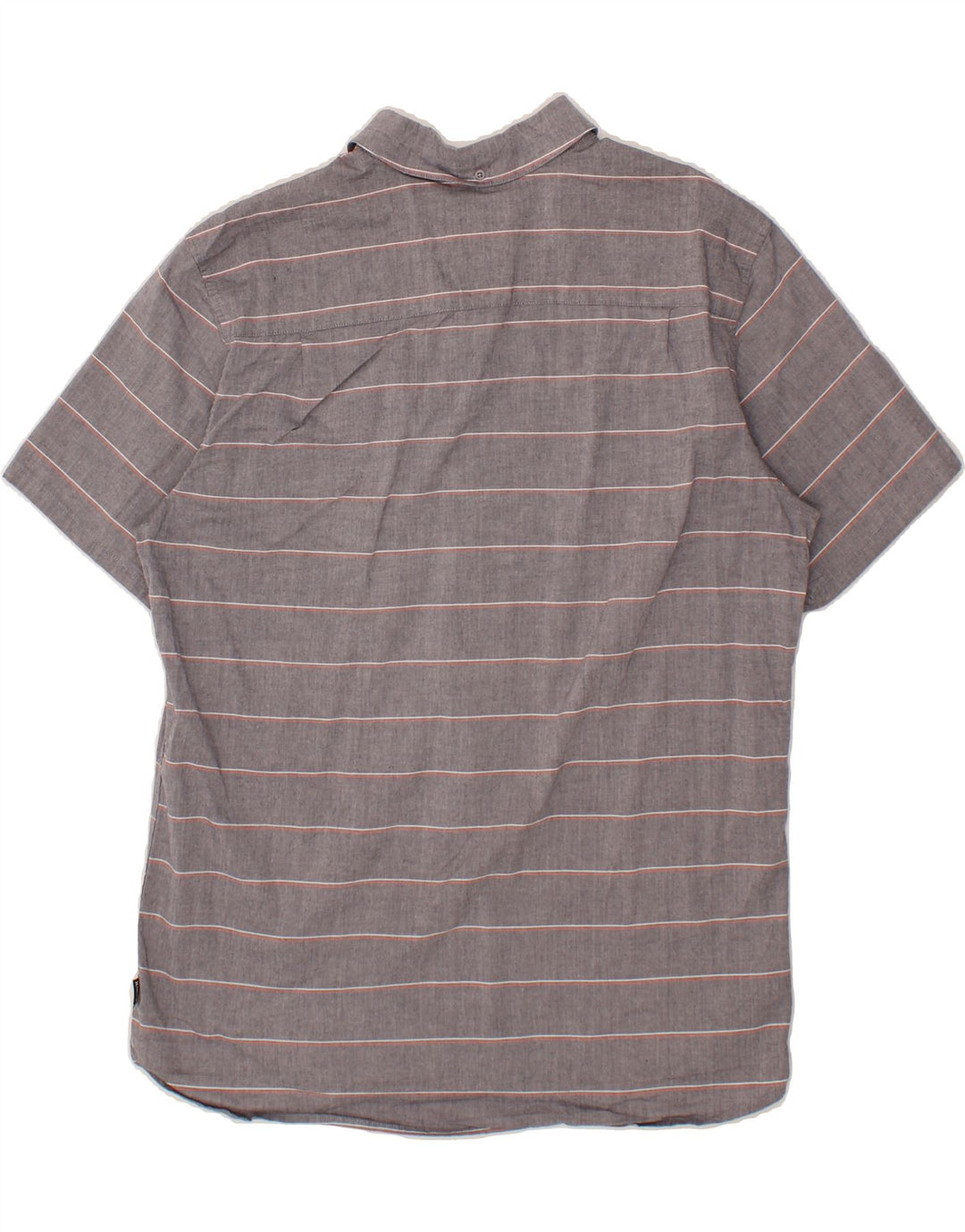 HURLEY Mens Short Sleeve Shirt XL Grey Striped Cotton Vintage Hurley and Second-Hand Hurley from Messina Hembry 
