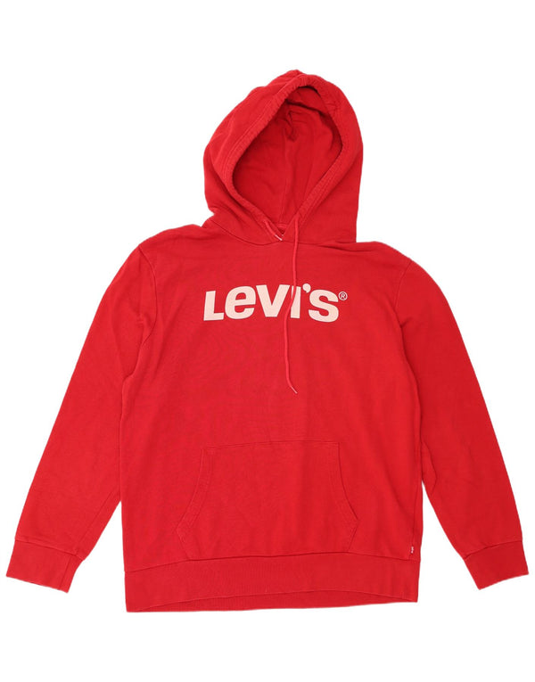 Maglione con cappuccio grafico da uomo Levi's XL rosso