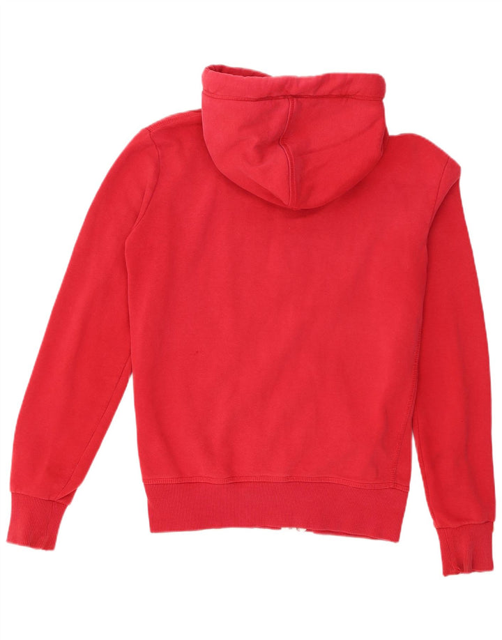 Maglione con cappuccio e zip da uomo Superdry piccolo in cotone rosso