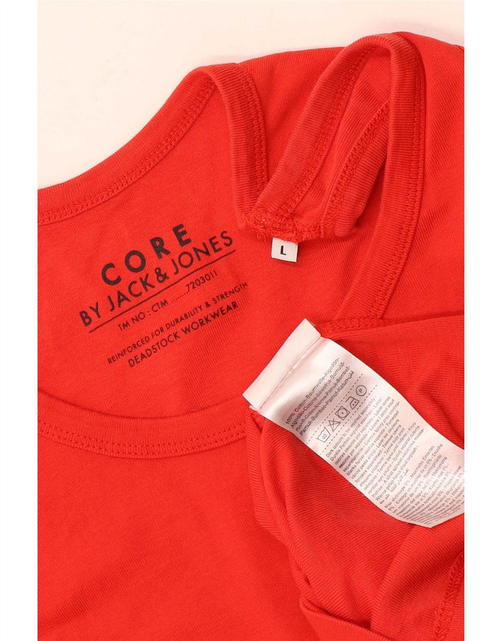 Canotta da uomo Jack & Jones grande rossa in cotone